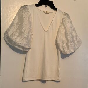 Chic White Puff Sleeve Blouse